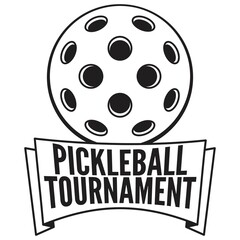 Pickleball Tournament Ball Logo