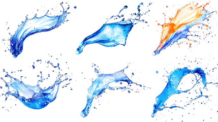 Diverse Collection of Vibrant Liquid Splashes Captured in Motion Generative AI