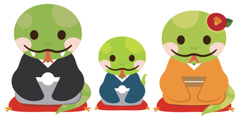 2025年巳年の年賀状素材