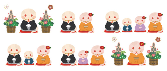 2025年巳年の年賀状素材