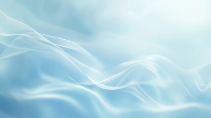 Abstract light blue and white flowing wave pattern.