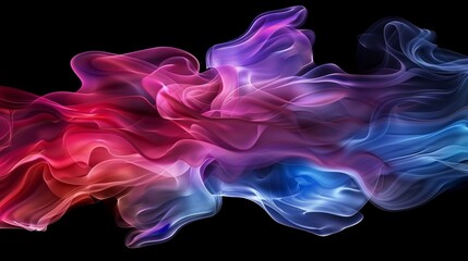 Obraz premium Wallpaper Abstract colorful smoke background wallpaper flowing on black with blue red and purple colors