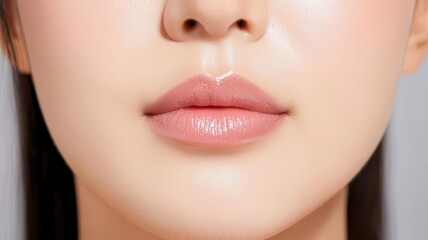 Closeup of an Asian woman s flawless skin, with natural lighting accentuating her smooth complexion   natural light, flawless skin, smooth complexion