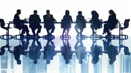 Participants at a conference table engage in a focused discussion, highlighting their expertise and contributing to the agenda.