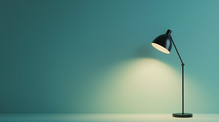 desk lamp illuminating wall background