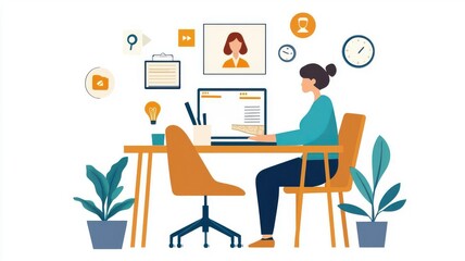 HR hosting a webinar on professional development, helping employees advance their skills   webinar, professional development, HR training