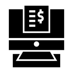 online bill Solid icon