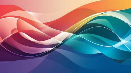 Fototapeta premium Vector Abstract color waves design element. Set banner