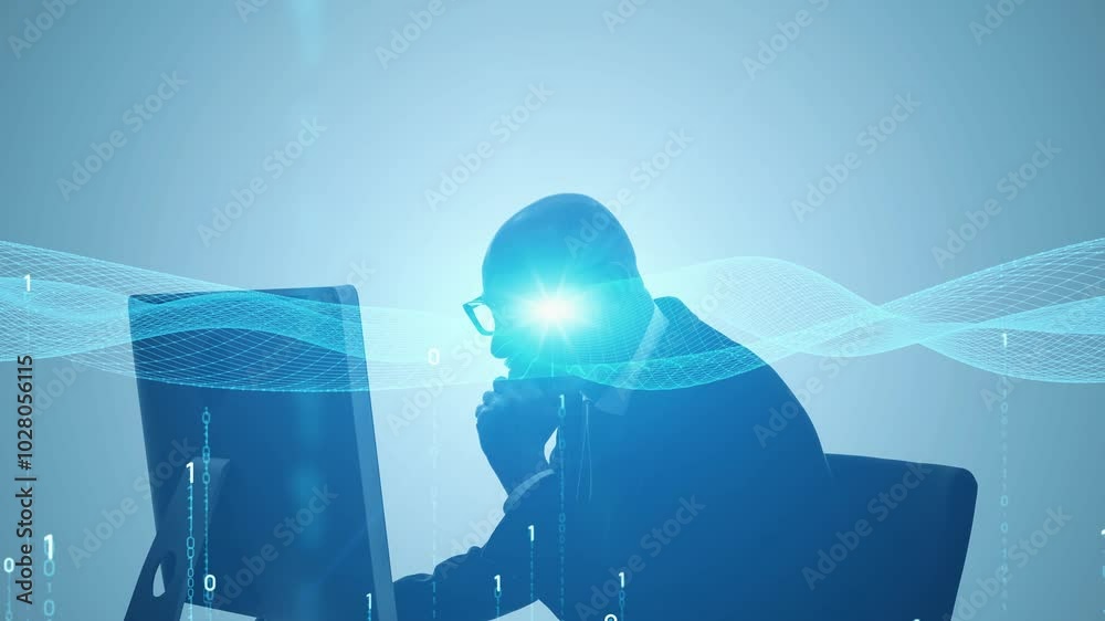 Poster mixed media of system engineer and digital network concept