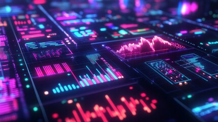 A crypto marketplace where trendy NFTs are bought and sold, with dynamic charts and real-time data