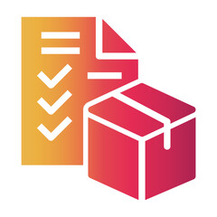 parcel checklist Gradient icon