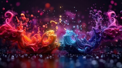 Artistic Illustration, vibrant colors, creative process, studio shot, detailed