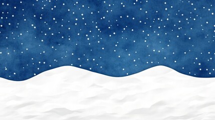 Dark Navy Blue Gradient Textured Background with Silver Dots Resembling Stars, Creating a Starry Night Effect with a Snowy Bottom Border. Perfect for Space-Themed Wallpapers and Festive Celebrations