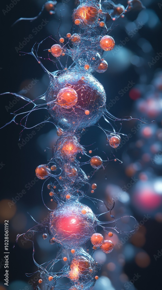 Aufkleber animated sequence demonstrating cellular structure