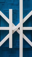 Obraz premium Square blue geometrical abstract background