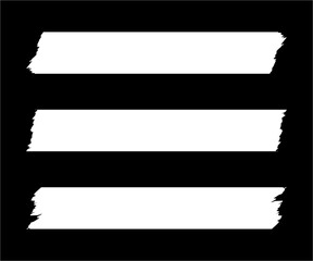 set of torn paper isolated on black background