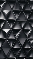 Fototapeta premium Exquisite backdrop marrying modern minimalism with metallic allure. Featuring round triangles, it exudes geometric sophistication and understated charm for wallpaper, banner, background, landing page