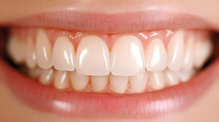 Fototapeta premium Split image of a smile before braces with misaligned teeth and a perfect straight smile after 18 months, Photorealistic, Sharp Focus, Soft Lighting