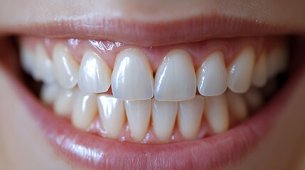 Teeth transformation via braces in a time-lapse, showcasing gradual realignment of teeth, from crooked to straight, over treatment duration