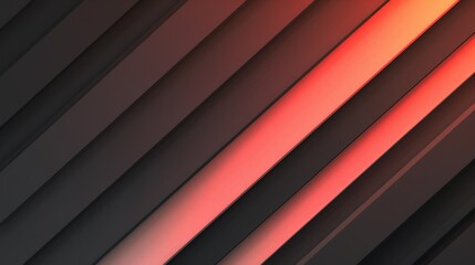 Obraz premium Wallpaper A modern abstract background featuring diagonal stripes in shades of red and black, creating a sense of depth and movement
