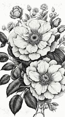 hand drawn flowers