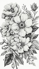 hand drawn flower