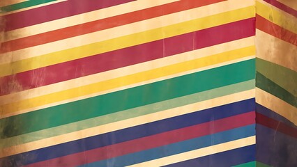Rainbow horizontal lines vintage background