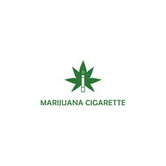 marijuana cigarette abstract flat icon logo