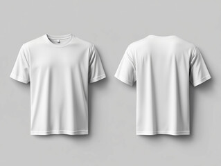 Tシャツ　モックアップ　白　Tシャツ　前身頃　後身頃