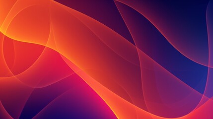 Wallpaper Abstract background with red and orange waves flowing on a blue background