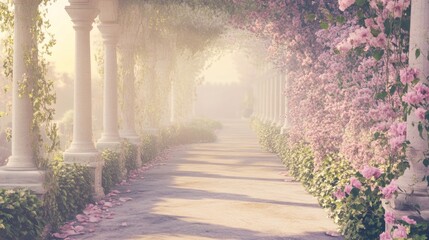 Obraz premium Romantic Flower Path