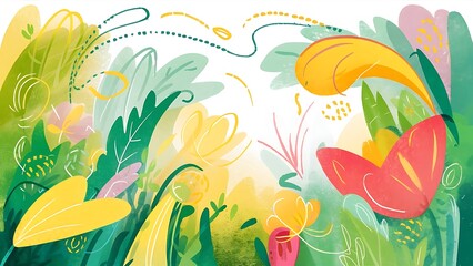 Vector abstract spring background