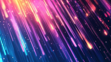 Abstract Neon Lines Art