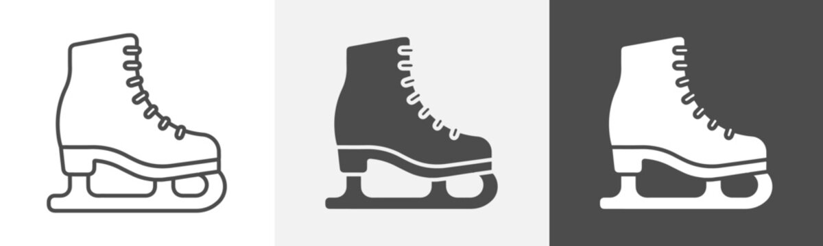 ice skate icon Flat logo vector