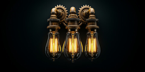 steampunk streetlamp