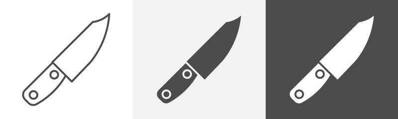knife icon Flat logo vector