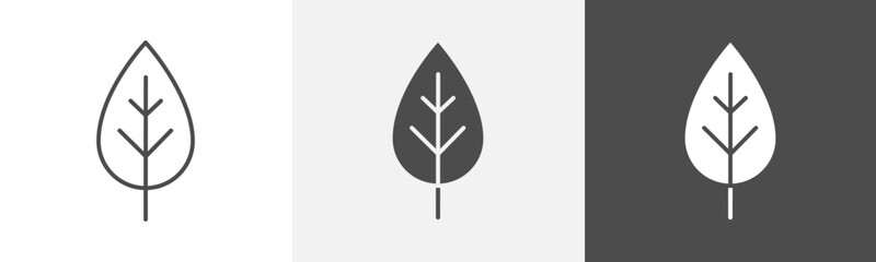 leaf icon Flat logo vector