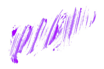 Isolated purple brush stroke on transparent background.