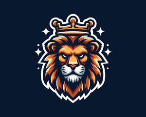 king lion head vector