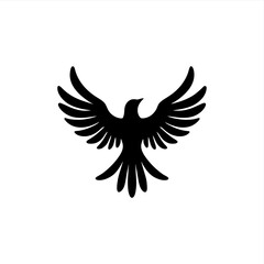 bird spread wings icon logo simple