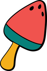 Retro Vintage Watermelon cartoon illustration