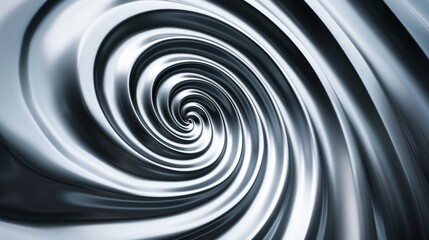 Wallpaper Metallic silver swirl background creating deep perspective effect