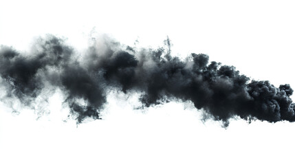 Black storm clouds with lightnings and smoke
