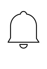 simple bell line art for design