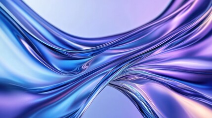Obraz premium Abstract Blue and Purple Liquid Waves
