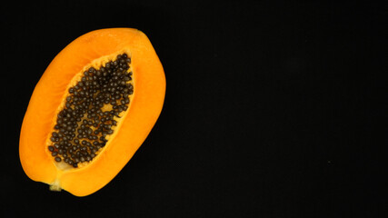Close up of fresh Papaya isolated