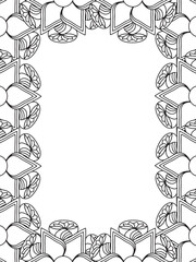 All these designs are hand-drawn and unique 
Flower Border is a Beautiful black and white illustration for aadult coloring book,
This is a printable Beautiful Zentangle Coloring page for KDP Interior,