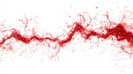 Red electricity isolated on white background