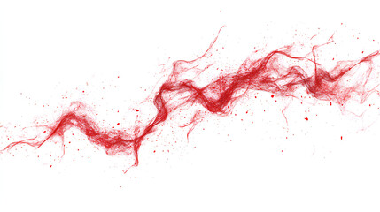 Red electricity isolated on white background