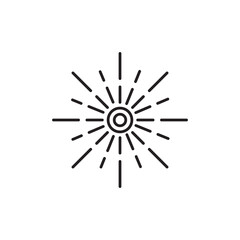 Obraz premium Festive firework outline icon. simple flat black trendy style illustration for web and app..eps